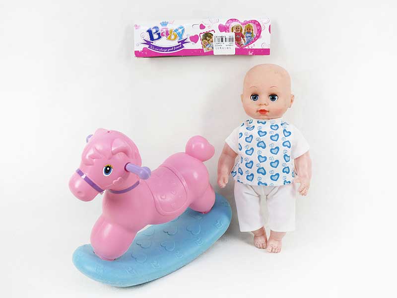 12inch Doll & Rocking Horse toys