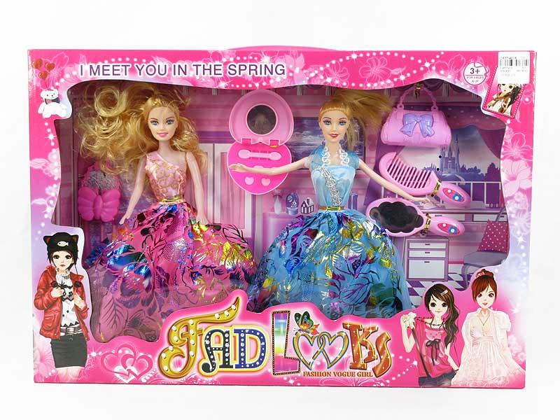 11.5inch Doll Set(2in1), solid body doll set, barbie doll set, empty body doll toys