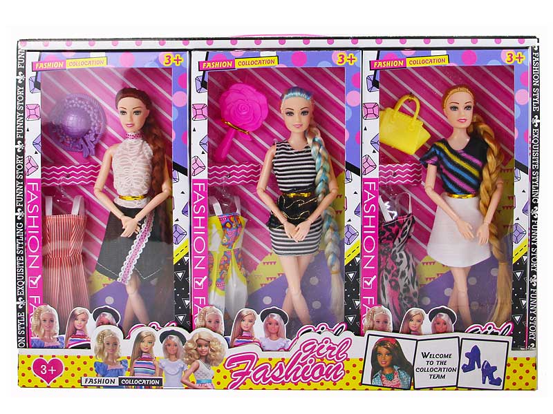 11inch Solid Body Doll Set(6in1) toys