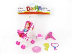 3.5inch Doll & Go-cart