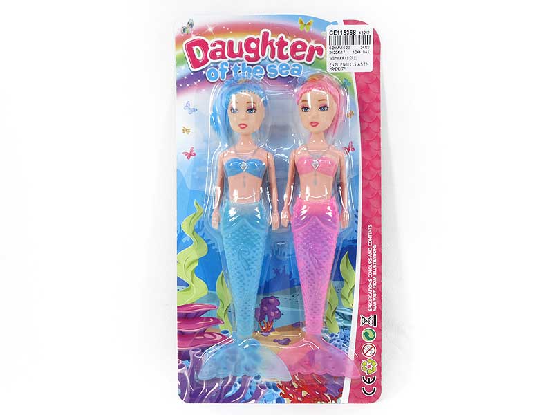 19.5cm Solid Body Mermaid(2in1) toys