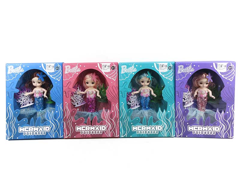 6inch Solid Body Mermaid Set(4C) toys