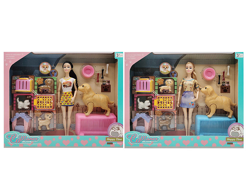 11inch Solid Body Doll Set(2S) toys