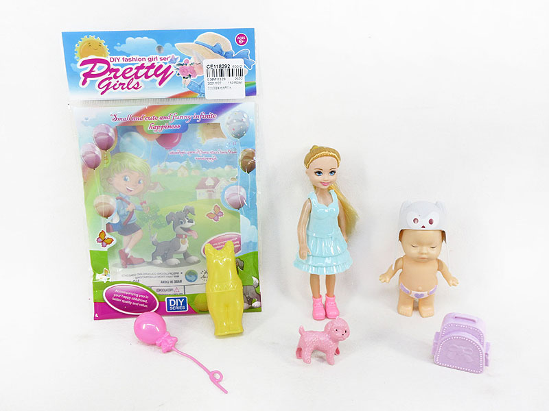 5inch Girl Set & Doll W/L toys