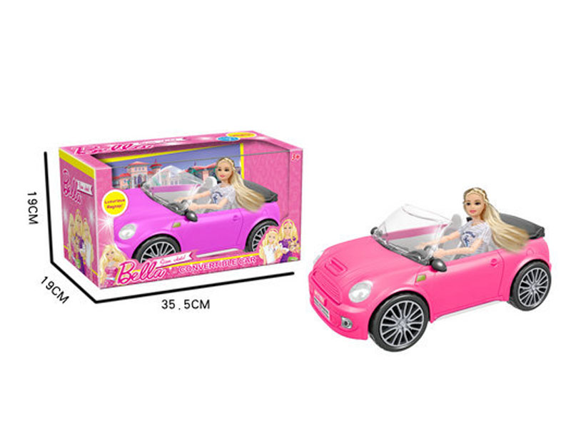 11inch Solid Body Doll & Sports Car(2S) toys