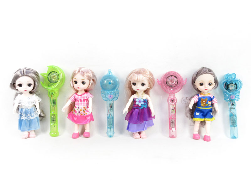 6inch Solid Body Doll & Magic Stick toys