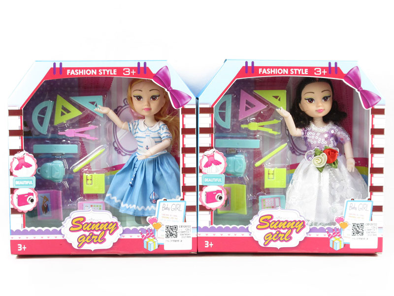8inch Solid Body Doll Set(2S) toys