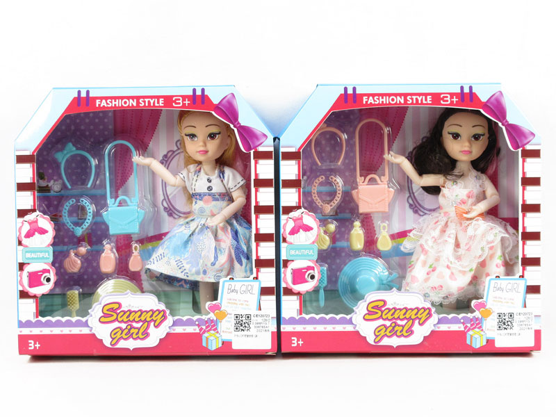 8inch Solid Body Doll Set(2S) toys