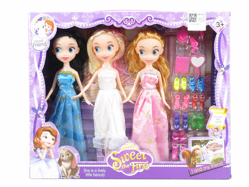 9inch Solid Body Doll Set(3in1) toys