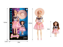 11.5inch Solid Body Doll & 5.5inch Solid Body Doll Set(2in1)