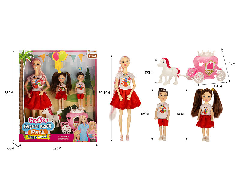 Solid Body Doll Set(3in1) toys