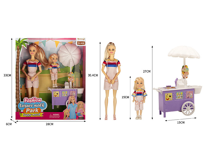 12inch Solid Body Doll & 5.5inch Solid Body Doll Set(2in1) toys
