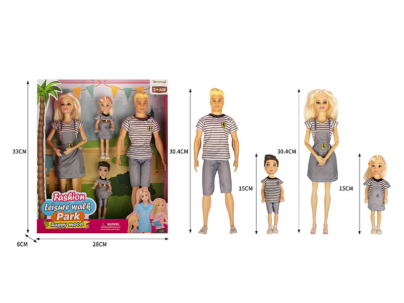 Solid Body Doll Set(4in1) toys