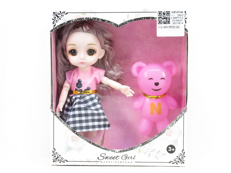 6inch Solid Body Doll Set toys