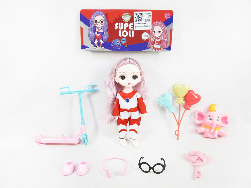 6inch Solid Body Doll Set(2S) toys