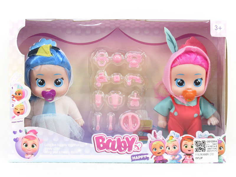 6inch Solid Body Cry Babys Set(2in1) toys