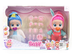 6inch Solid Body Cry Babys Set(2in1)