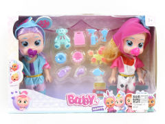 6inch Solid Body Cry Babys Set(2in1)