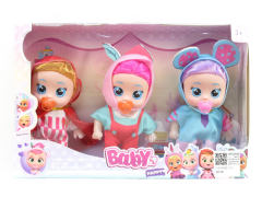 6inch Solid Body Cry Babys(3in1)