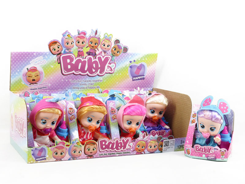 6inch Solid Body Cry Babys Set(12in1) toys