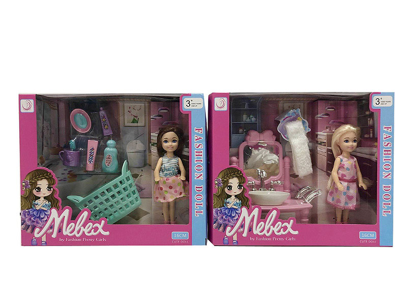 5inch Solid Body Doll Set(2S) toys
