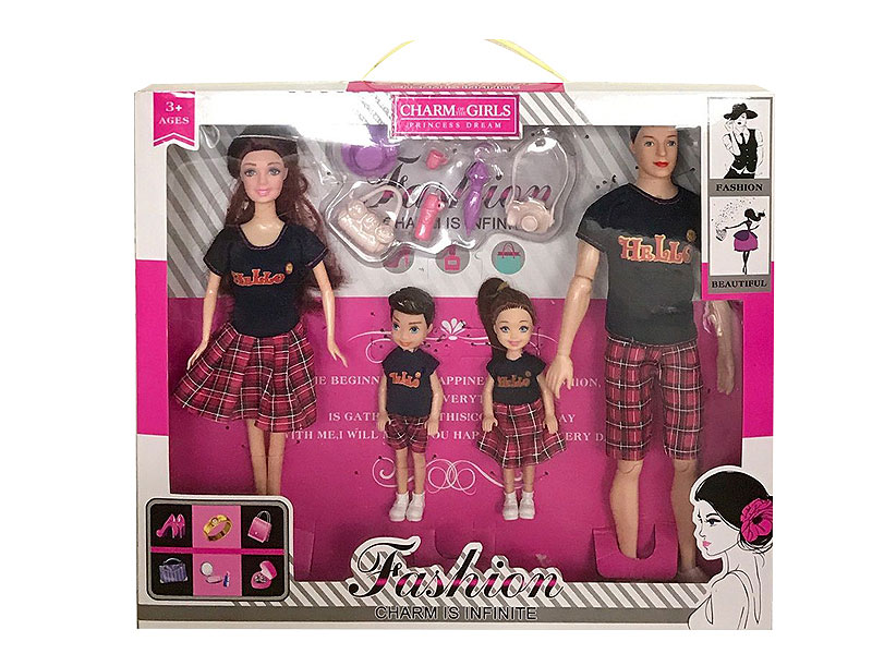 11.5inch Solid Body Doll Set(4in1) toys