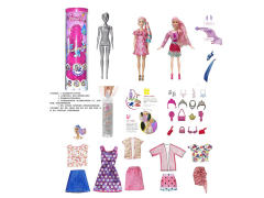 11.5inch Solid Body Soak Water And Change Color Barbie