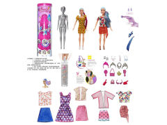 11.5inch Solid Body Soak Water And Change Color Barbie