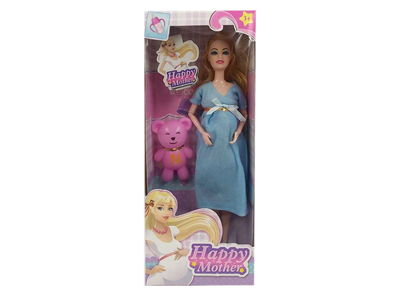 11.5inch Solid Body Pregnant Barbie Set toys