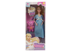 11.5inch Solid Body Pregnant Barbie Set