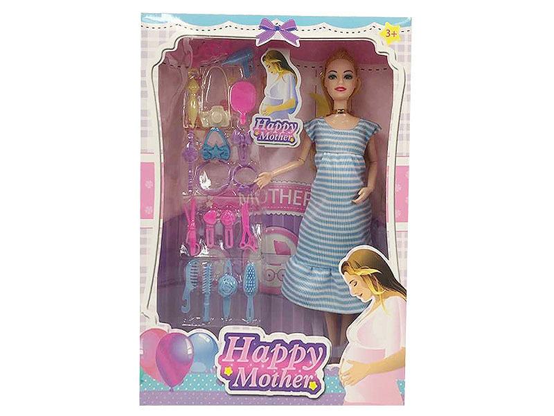 11.5inch Solid Body Pregnant Barbie Set toys