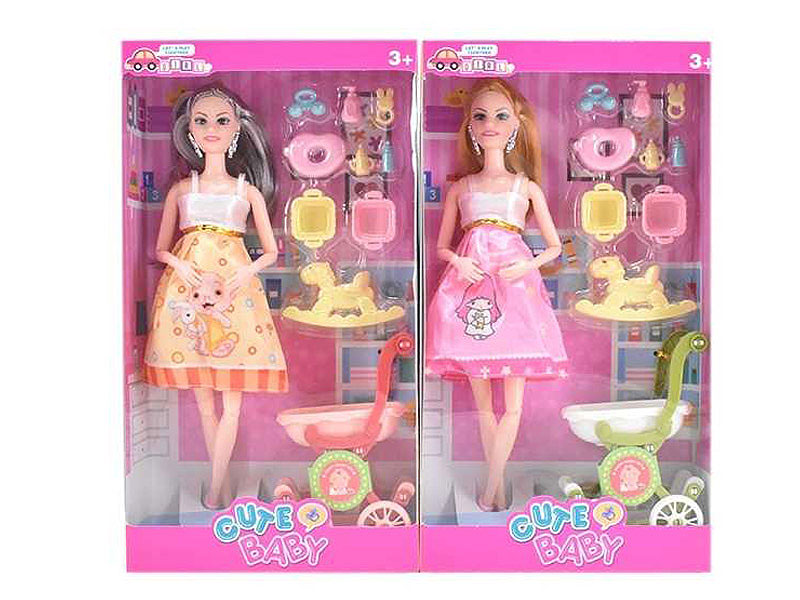 11.5inch Solid Body Doll Set(2S) toys