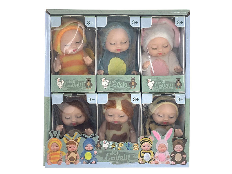 4inch Solid Body Doll(6in1) toys