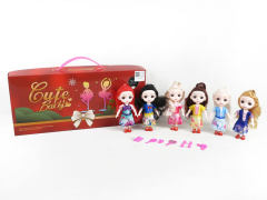 4.5inch Solid Body Doll Set(6in1)