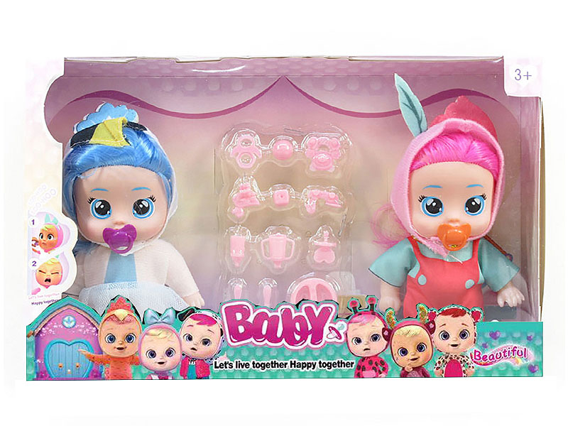 6inch Crying Doll Set(2in1) toys