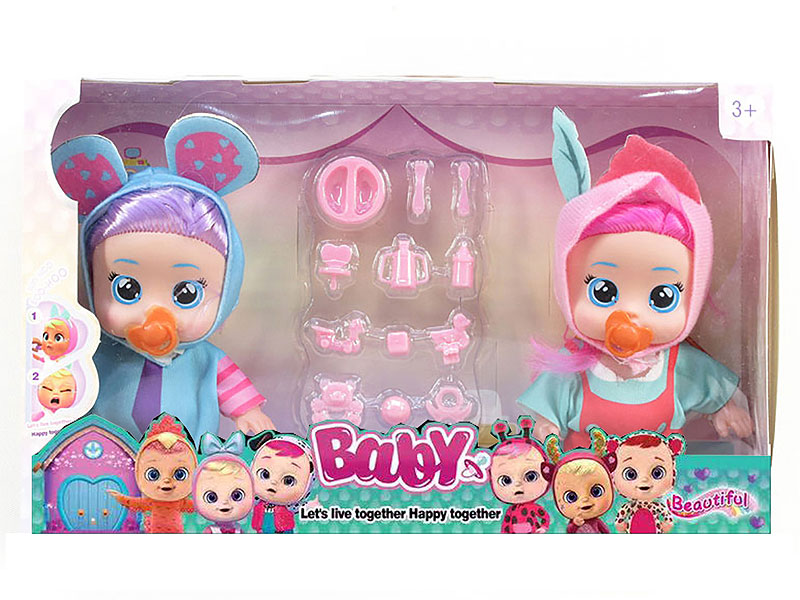 6inch Crying Doll Set(2in1) toys