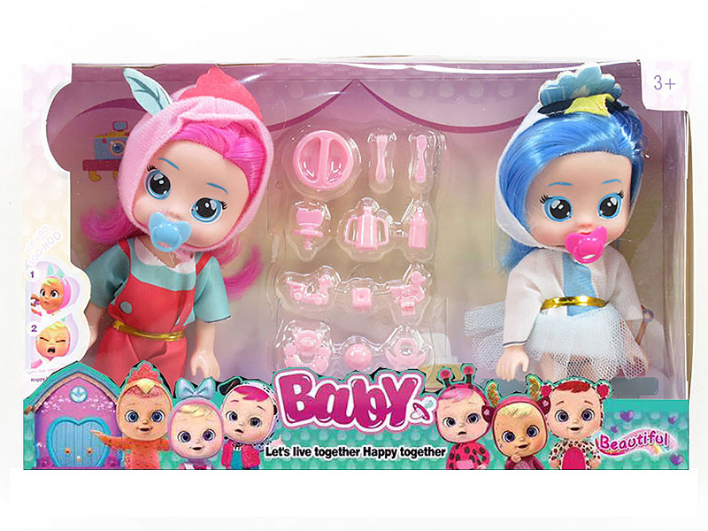 6.5inch Solid Body Crying Doll(2in1) toys
