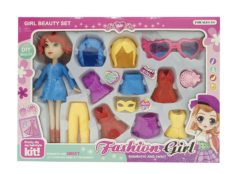 9inch Solid Body Doll Set toys