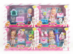 3inch Solid Body Doll Set(8in1)