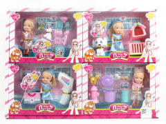 3inch Solid Body Doll Set(8in1)