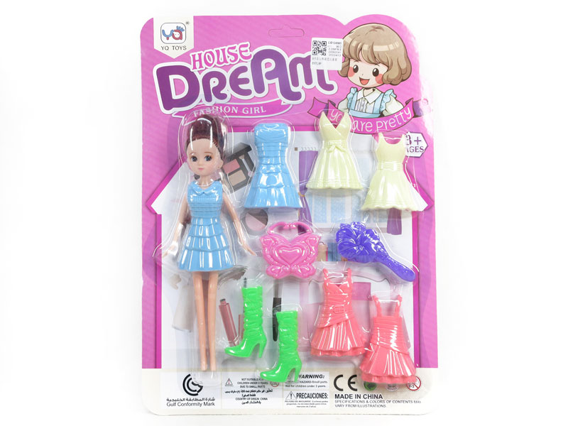 9inch Solid Body Doll Set toys