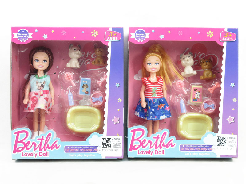 5inch Solid Body Doll Set(2S) toys