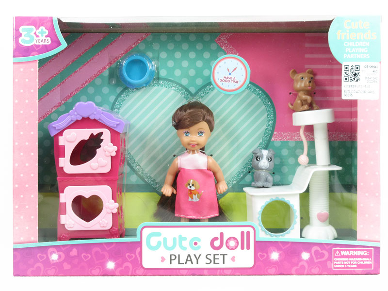 4.5inch Solid Body Doll Set toys