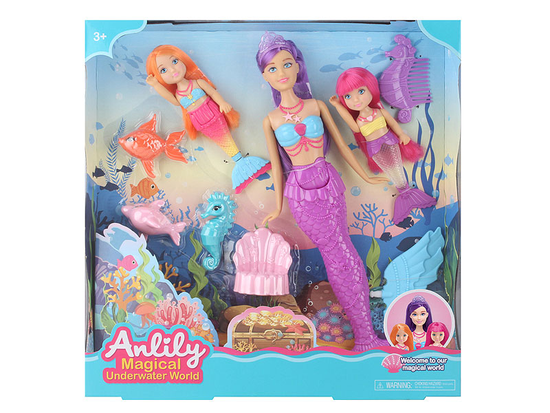 11.5inch Solid Body Mermaid Set toys