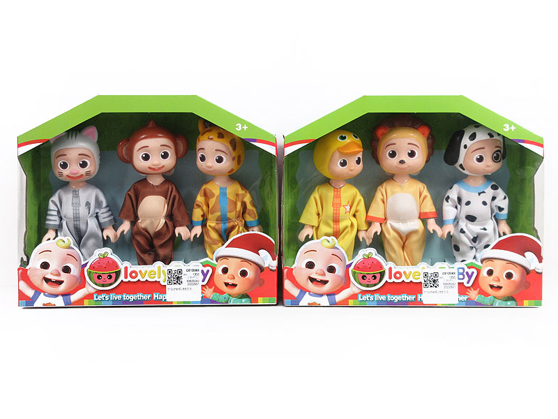 6inch Solid Body Doll Set(3in1) toys