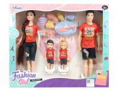 4in1 Solid Body Doll Set