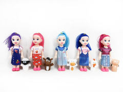 6inch Solid Body Doll Set(5S)