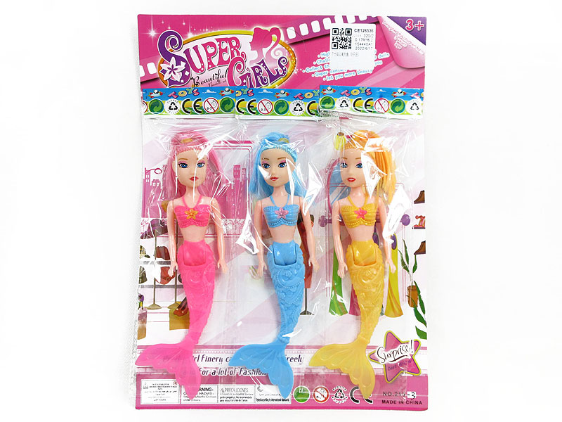 7inch Solid Body Mermaid(3in1) toys