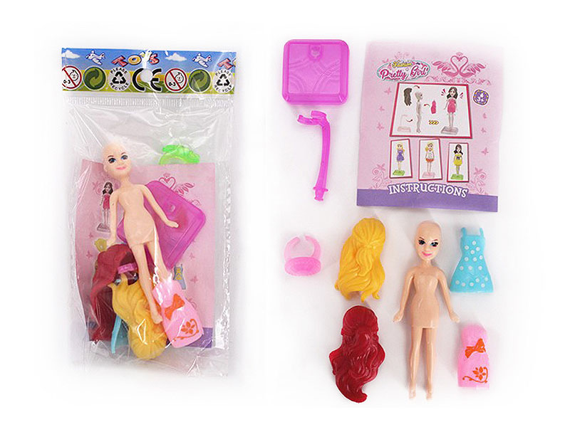 8.5CM Solid Body Change Doll Set toys