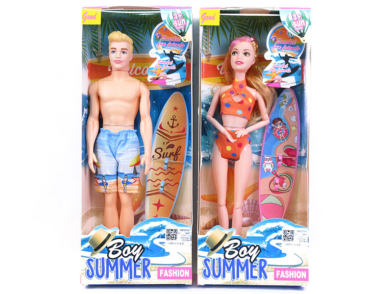 11inch Solid Body Doll Set(2S) toys